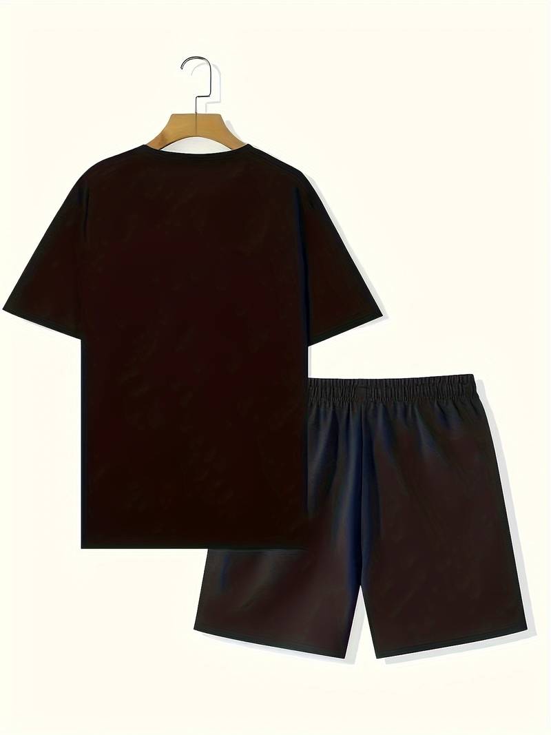 Mannen Zomer Set T-shirt en Shorts Ademend Katoen-5