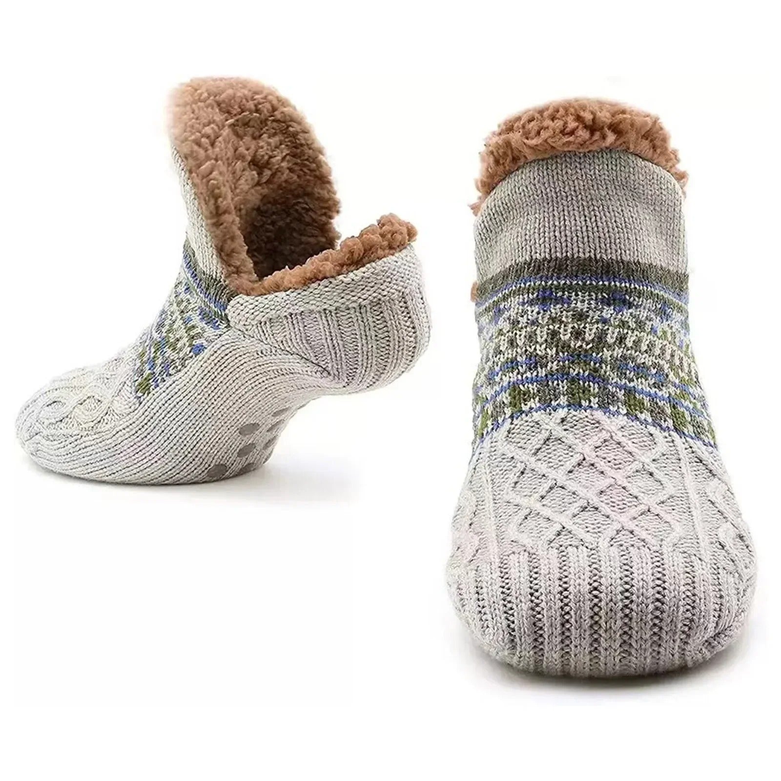 Winterse, warme, antislip huissokken 3