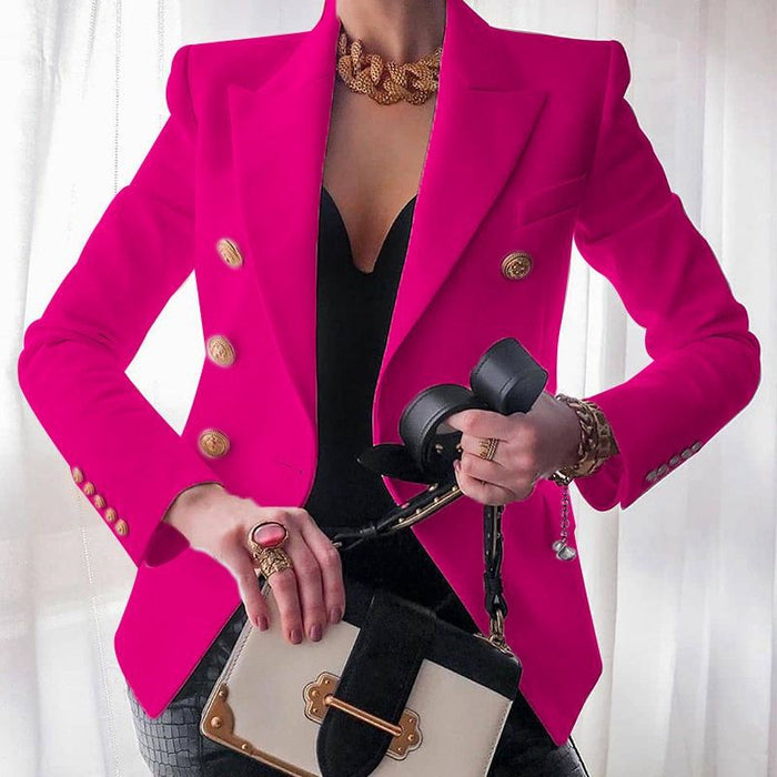 Zwarte Blazer Dames Getailleerd Luxe Stof voor Professionele en Casual Gelegenheden 4