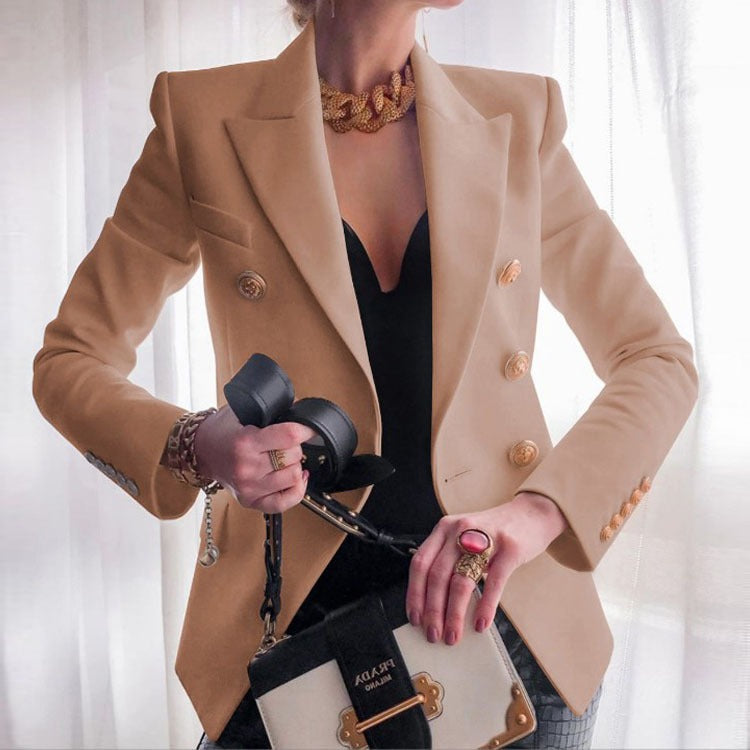 Zwarte Blazer Dames Getailleerd Luxe Stof voor Professionele en Casual Gelegenheden 7