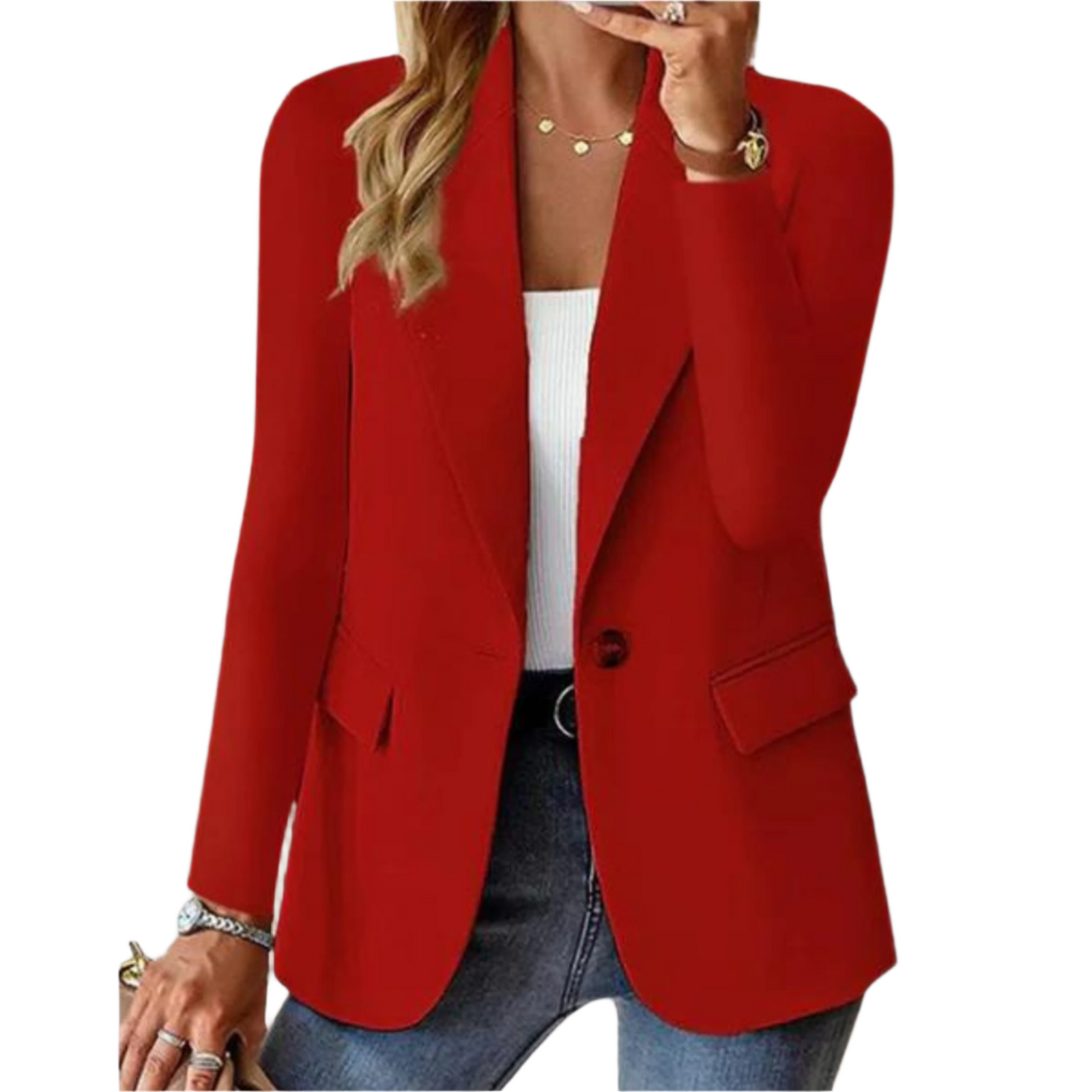 Zwarte Blazer Dames Met Tailored Fit Zachte Stof 0