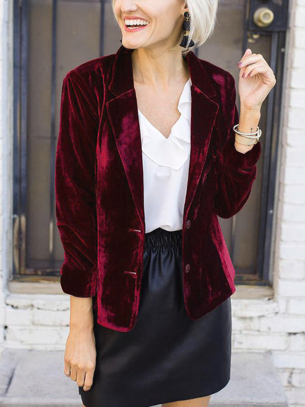 Zwarte Blazer Dames Retro Met Knoopsluiting 4