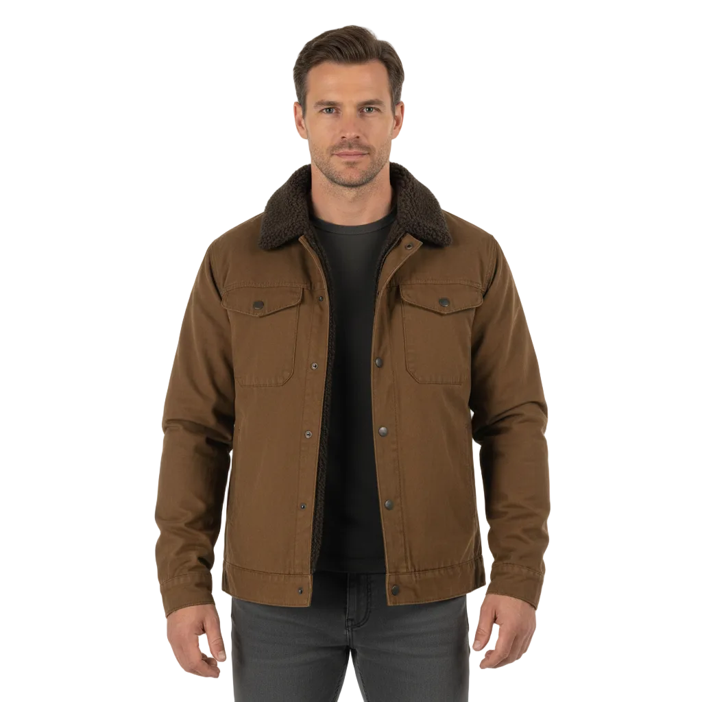 Mannen Winterjas Met Luxe Kraag