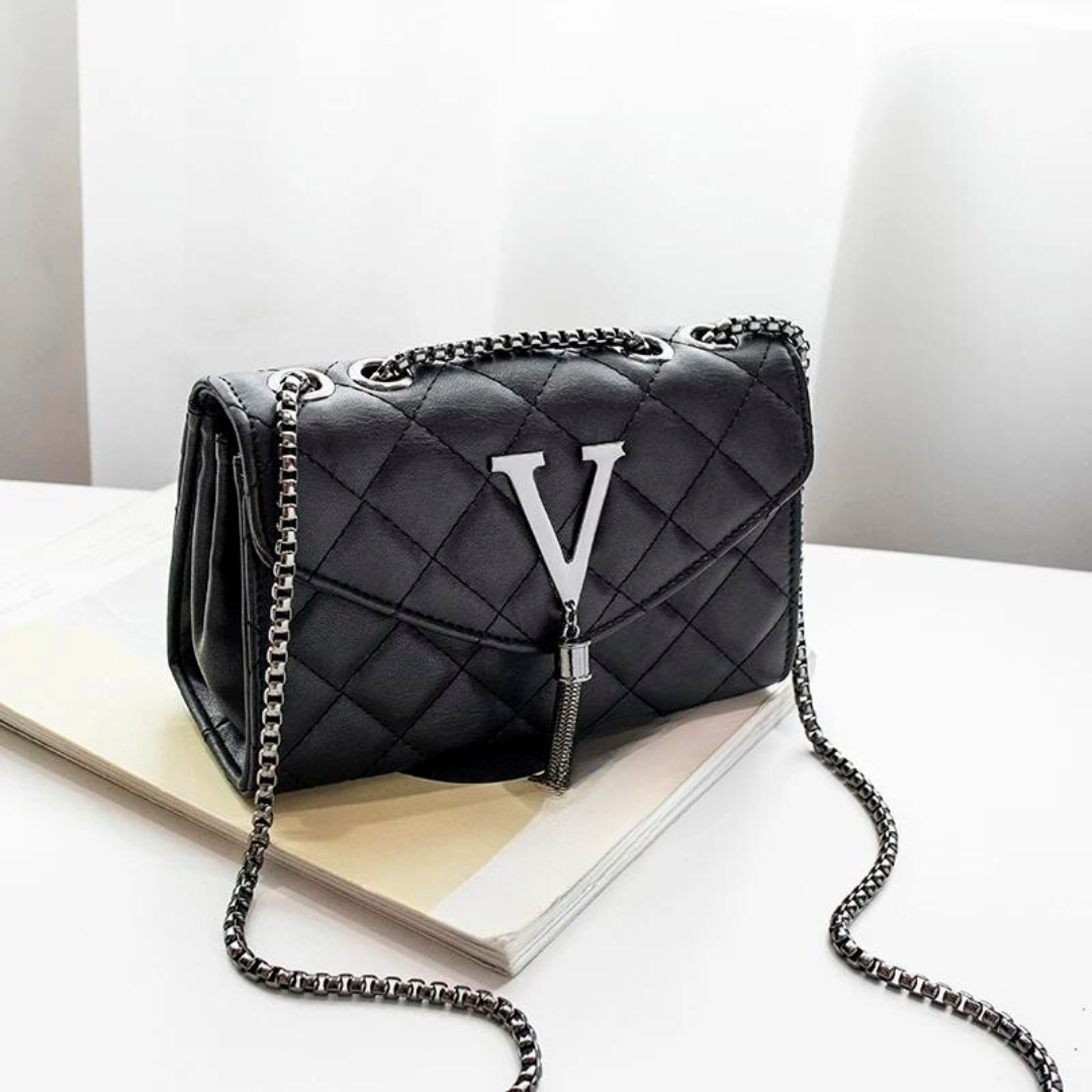 Luxe gewatteerde Crossbody handtas met kwastje