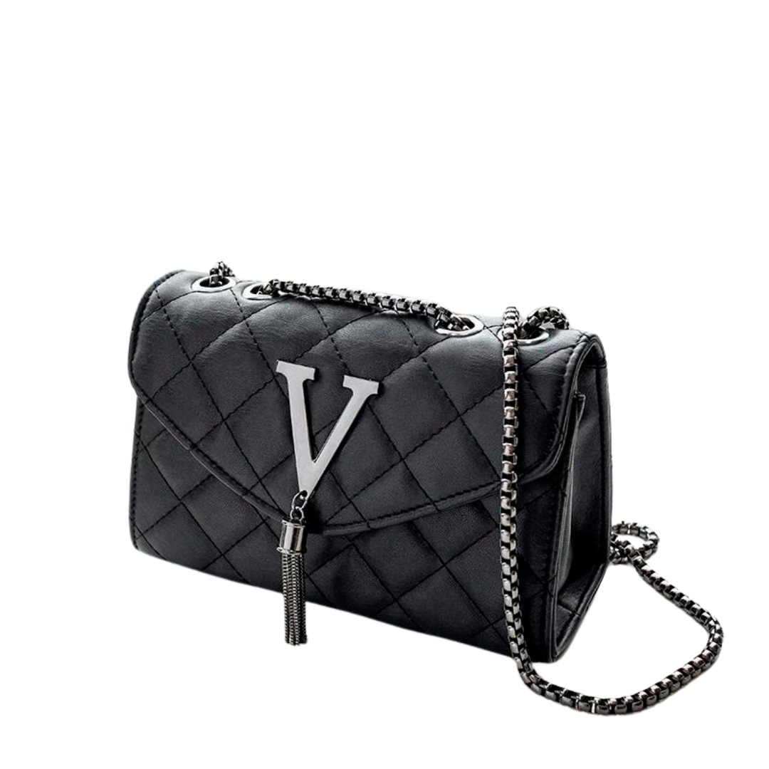 Luxe gewatteerde Crossbody handtas met kwastje