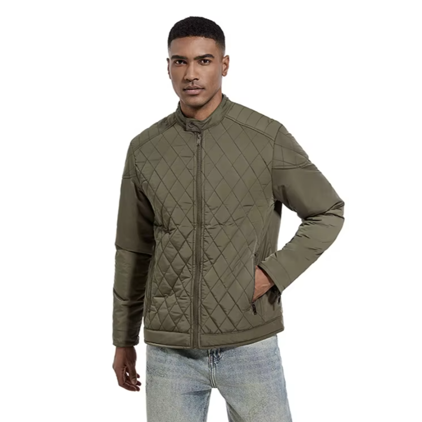 Katoenen gewatteerd bomberjack voor heren