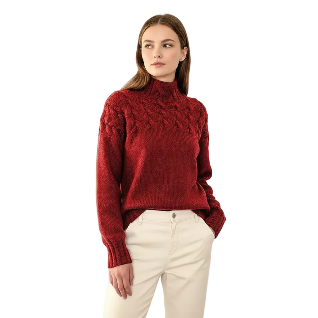 Dames Gebreide Trui met Hoge Hals