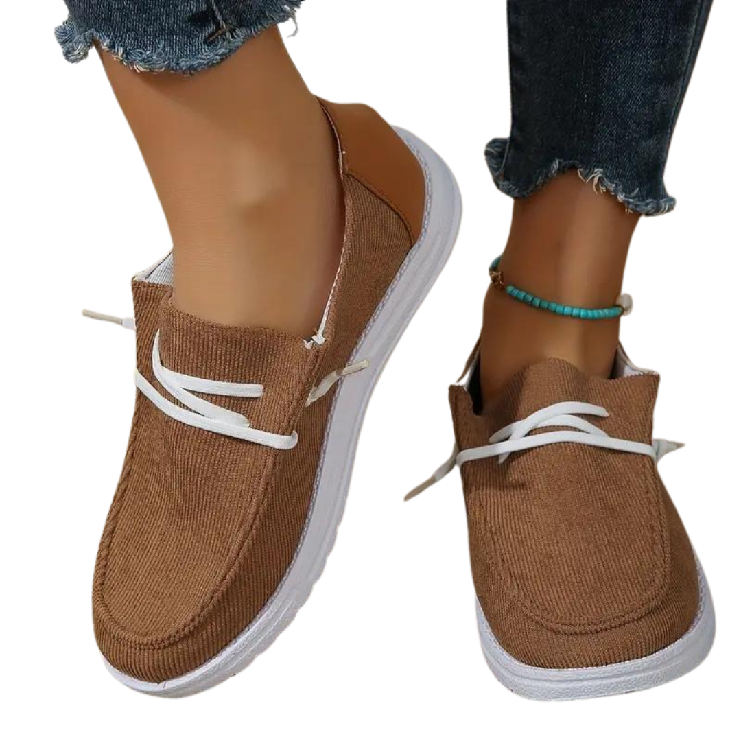 Ademende Corduroy Damesschoenen