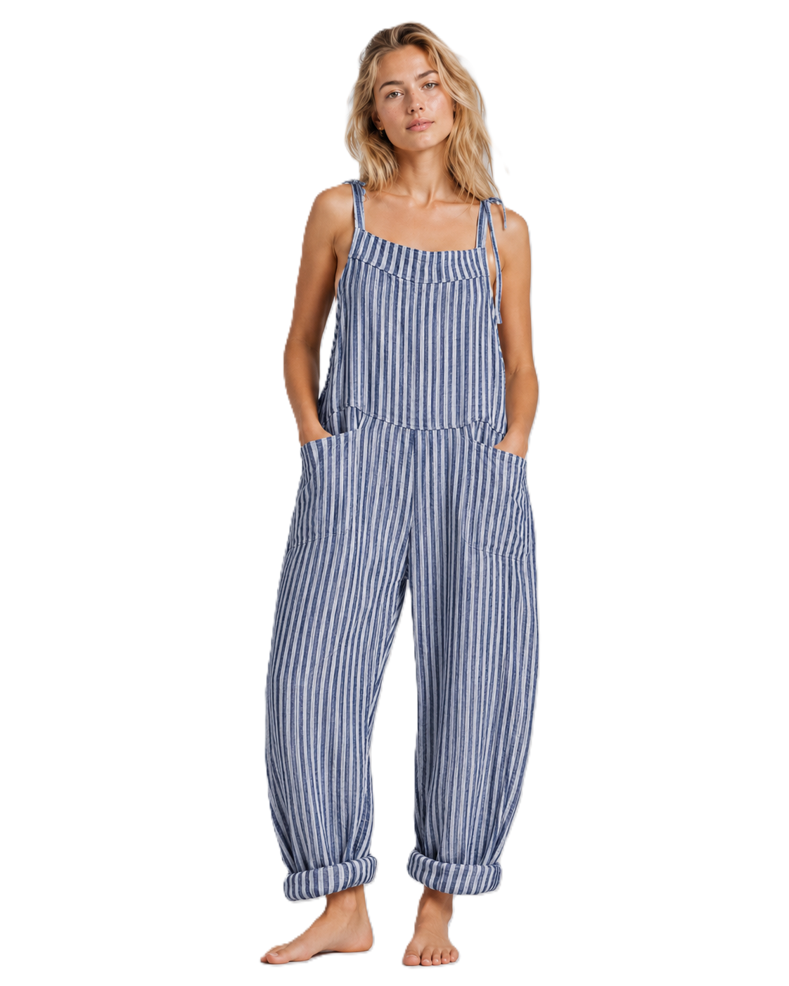 Dames Baggy Jumpsuit Luxe Stof