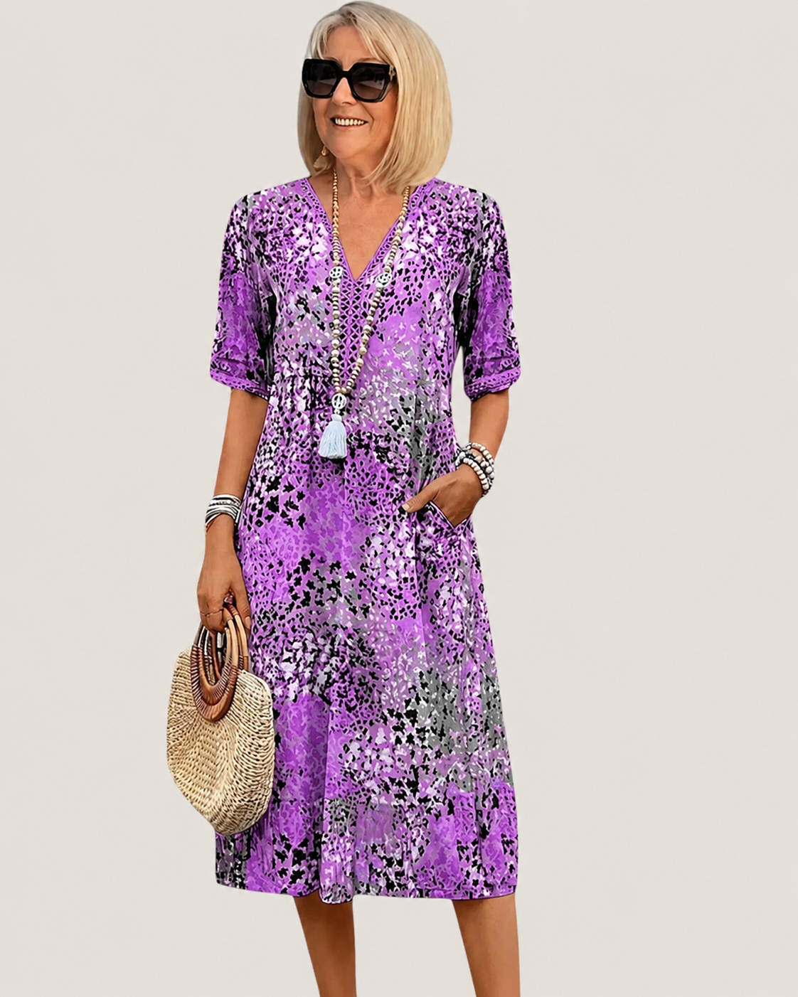 Damesjurk in bohemian stijl voor de zomer, casual en licht design