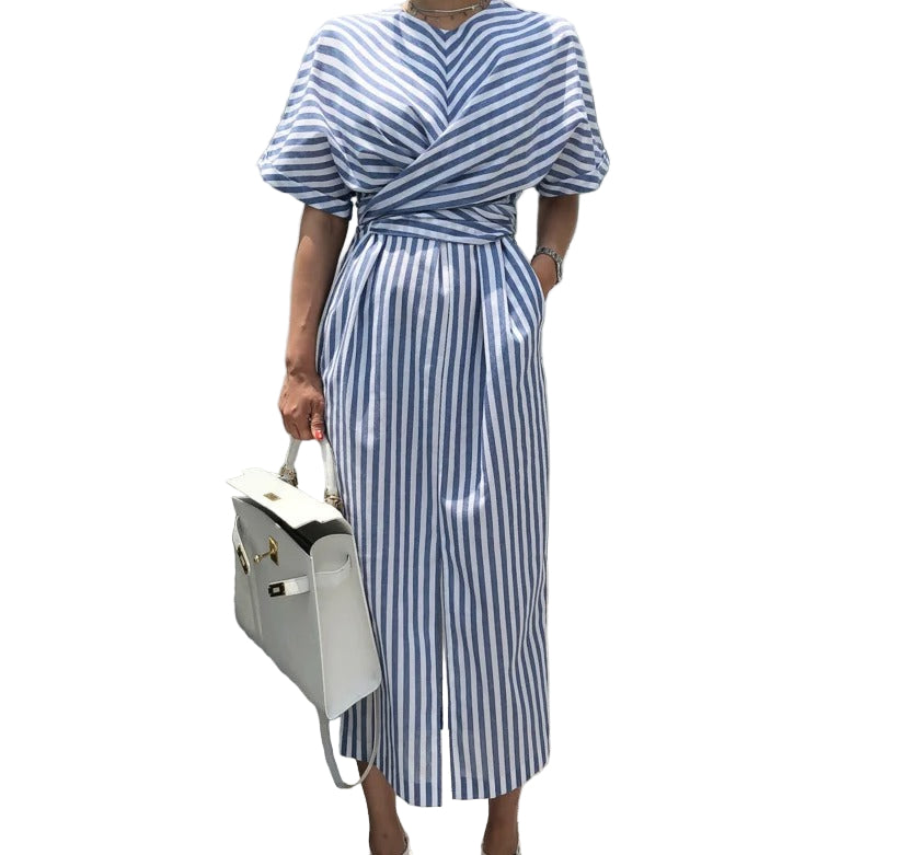 Gestreepte Bandagejurk