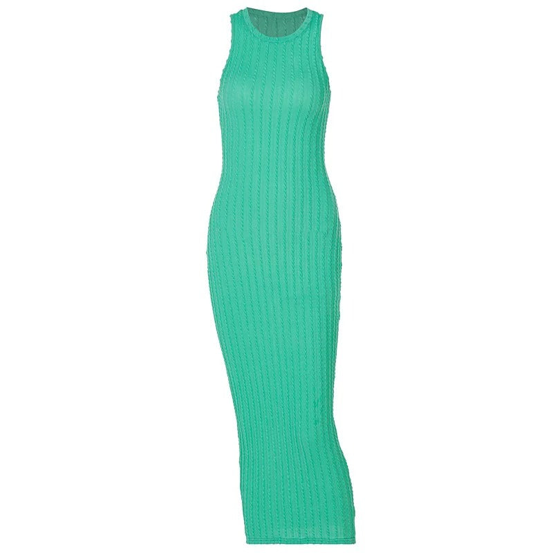 Mouwloze gehaakte bodycon voor dames