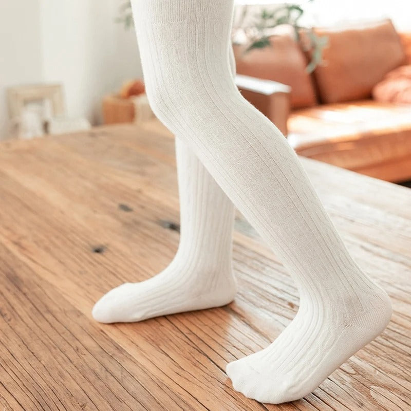 Kabelgebreide panty's voor meisjes