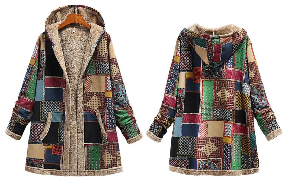 Lange damesjas met capuchon