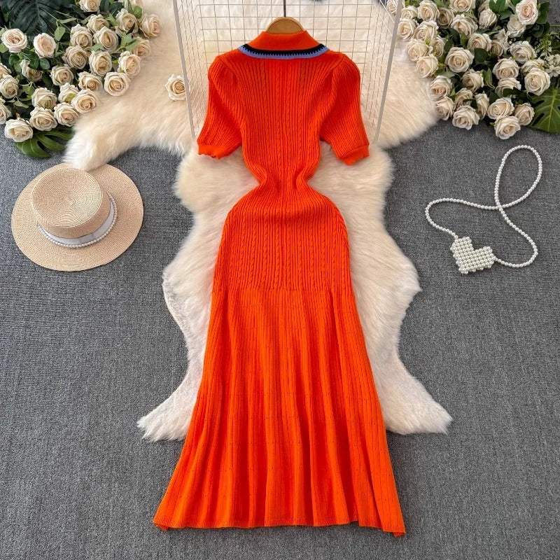 Gebreide lange shirtjurk voor dames