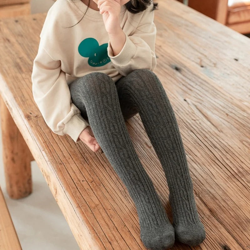 Kabelgebreide panty's voor meisjes