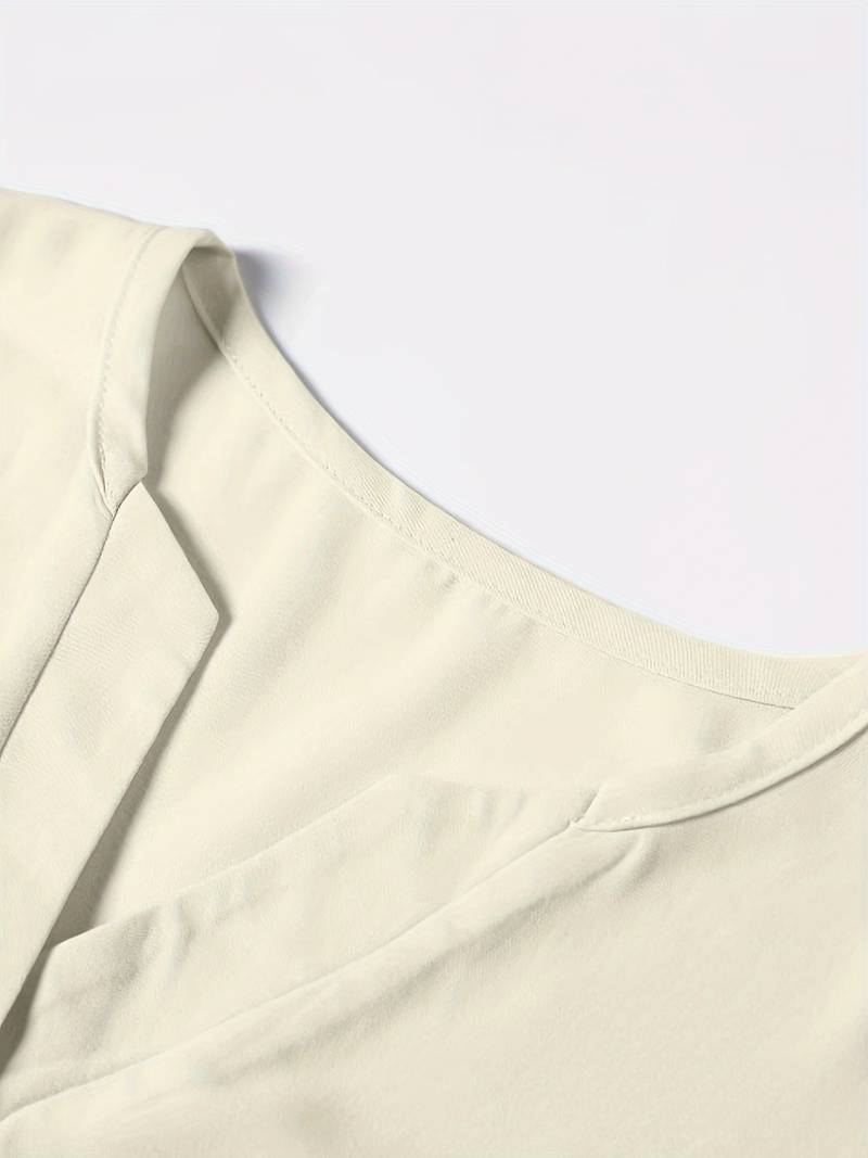 Dames Top Lange Mouwen Ingekeepte Halslijn Comfortabel Materiaal-4