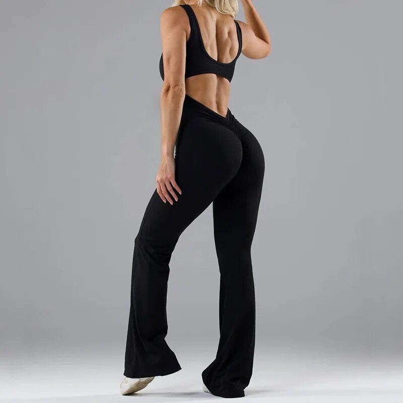 Dames Jumpsuit Feestelijk Met Uitlopende Pijpen Polyester-2
