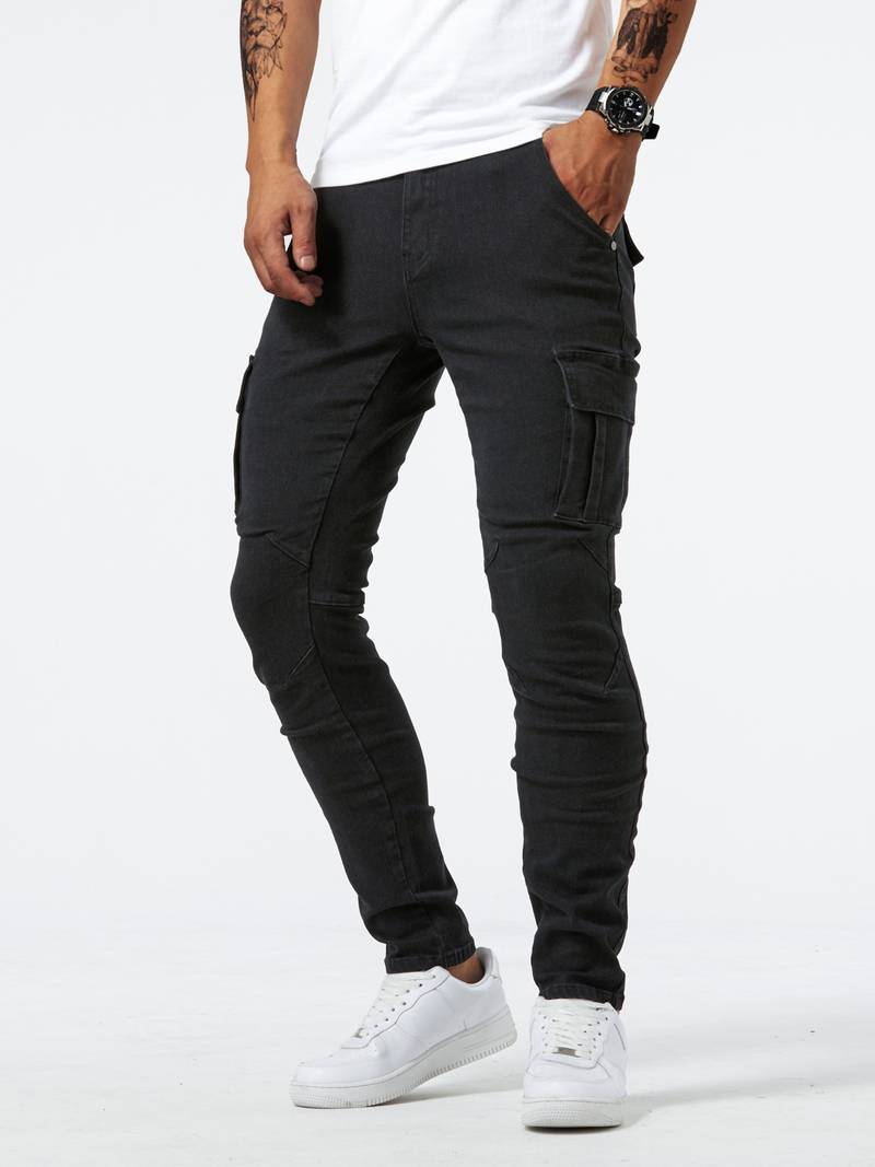 Heren Cargo Broek Slim Fit Katoen Met Praktische Zakken-2