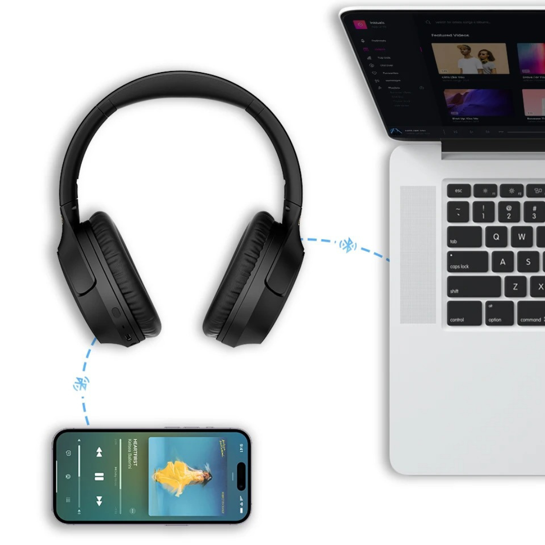 Bluetooth 5.3 draadloze hoofdtelefoon met active noice cancellation