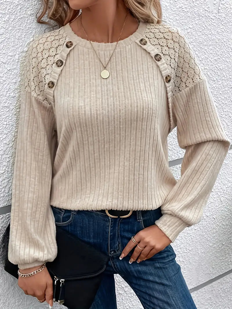 Dames Longsleeve T-shirt Ronde Halslijn Zacht Katoen-4