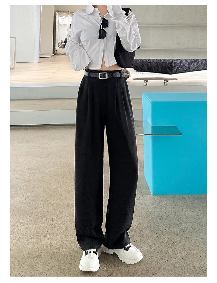 Elastische damesbroek met hoge taille