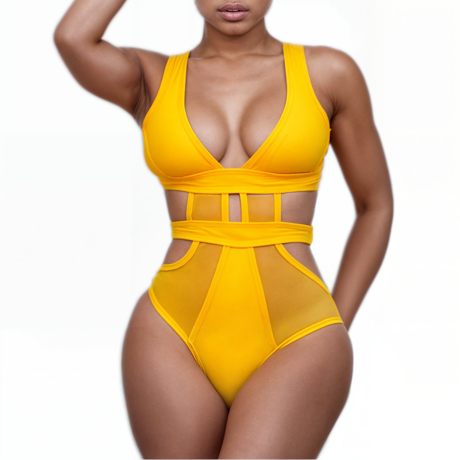 Vrouw Eendelig Badpak Plyester