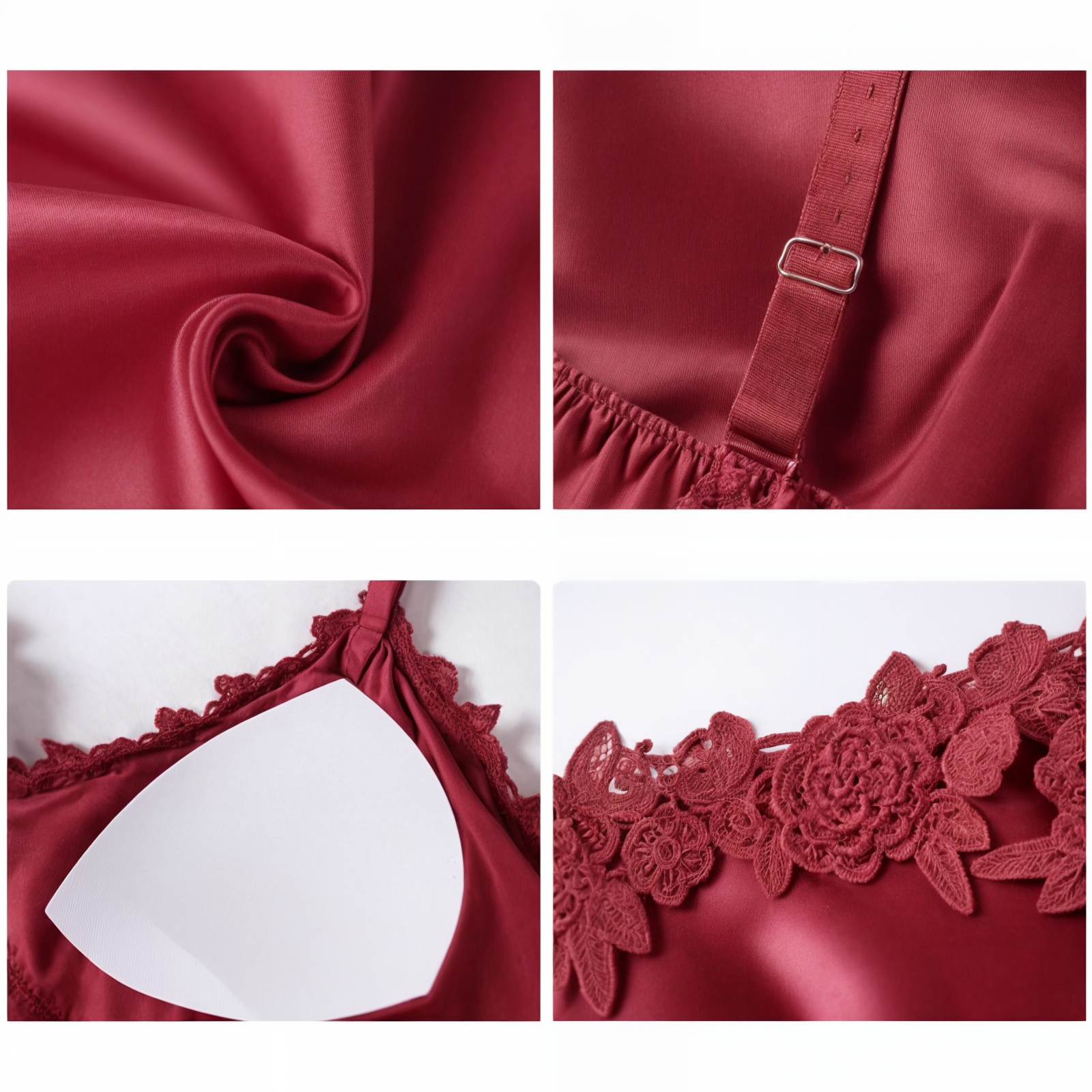 5-in-1 satijnen look nachtkleding set