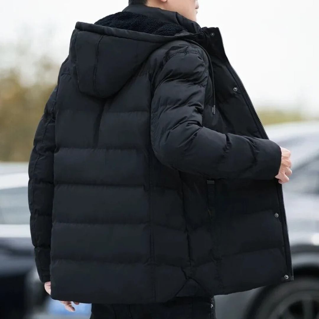 Thermische Winterjas met capuchon voor heren