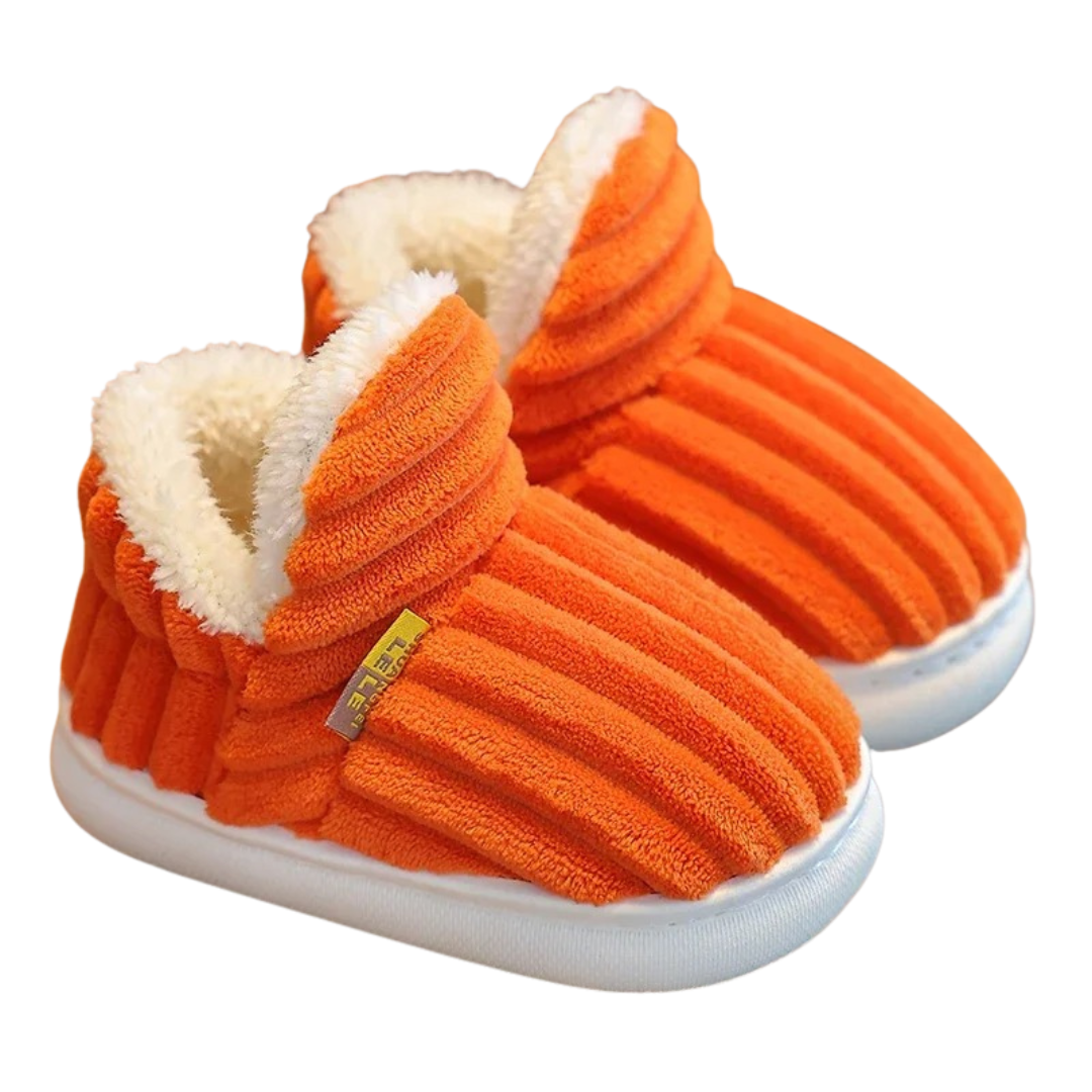 Antislip kinderslippers met zachte zool en pluche