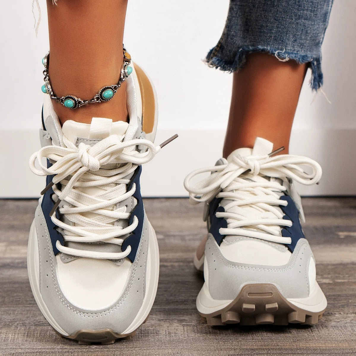 Damessneakers met dikke zolen