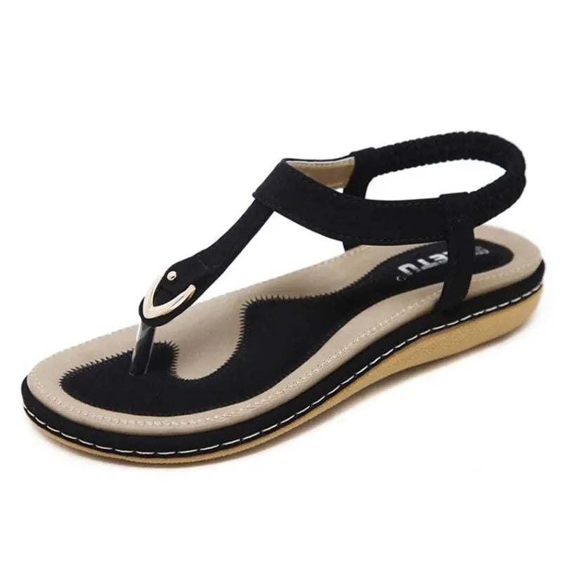 Vrouwen Elastische Enkelband Platte Sandalen