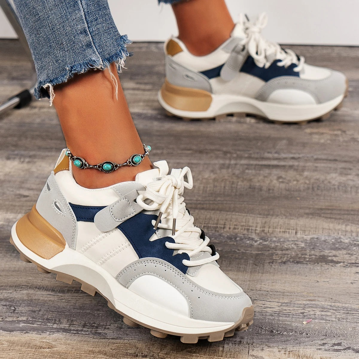 Damessneakers met dikke zolen