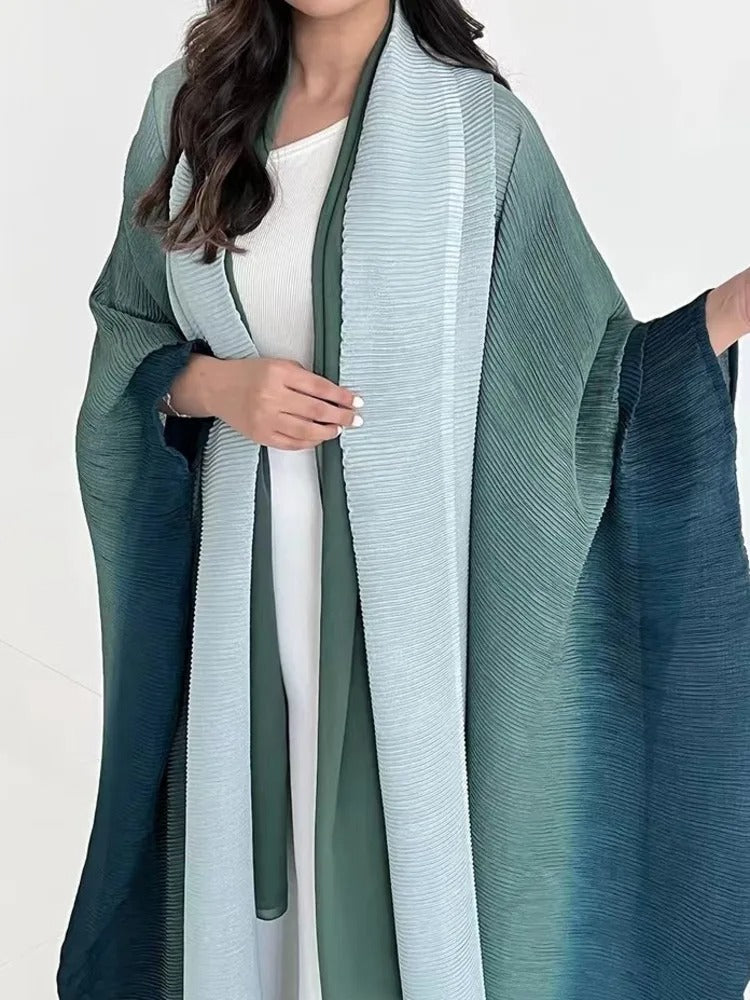 Gradiënt geplooide trenchcoat voor dames