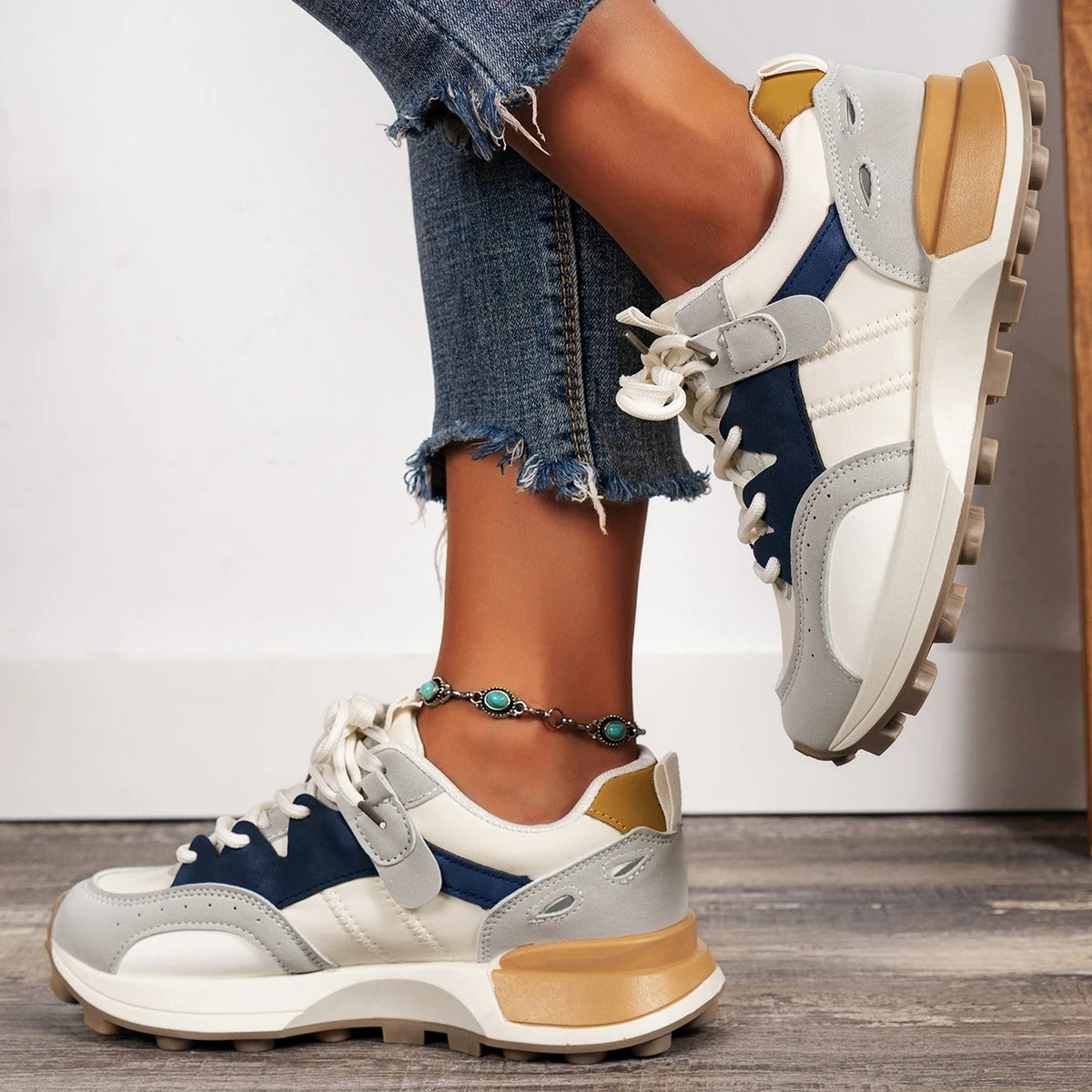 Damessneakers met dikke zolen