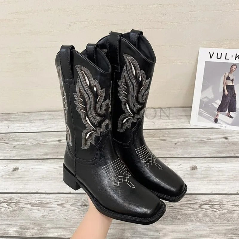 Vrouwen Vintage Borduurwerk Cowboylaarzen