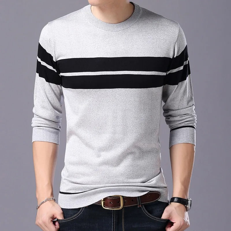 Heren O-neck Lappendeken Trui