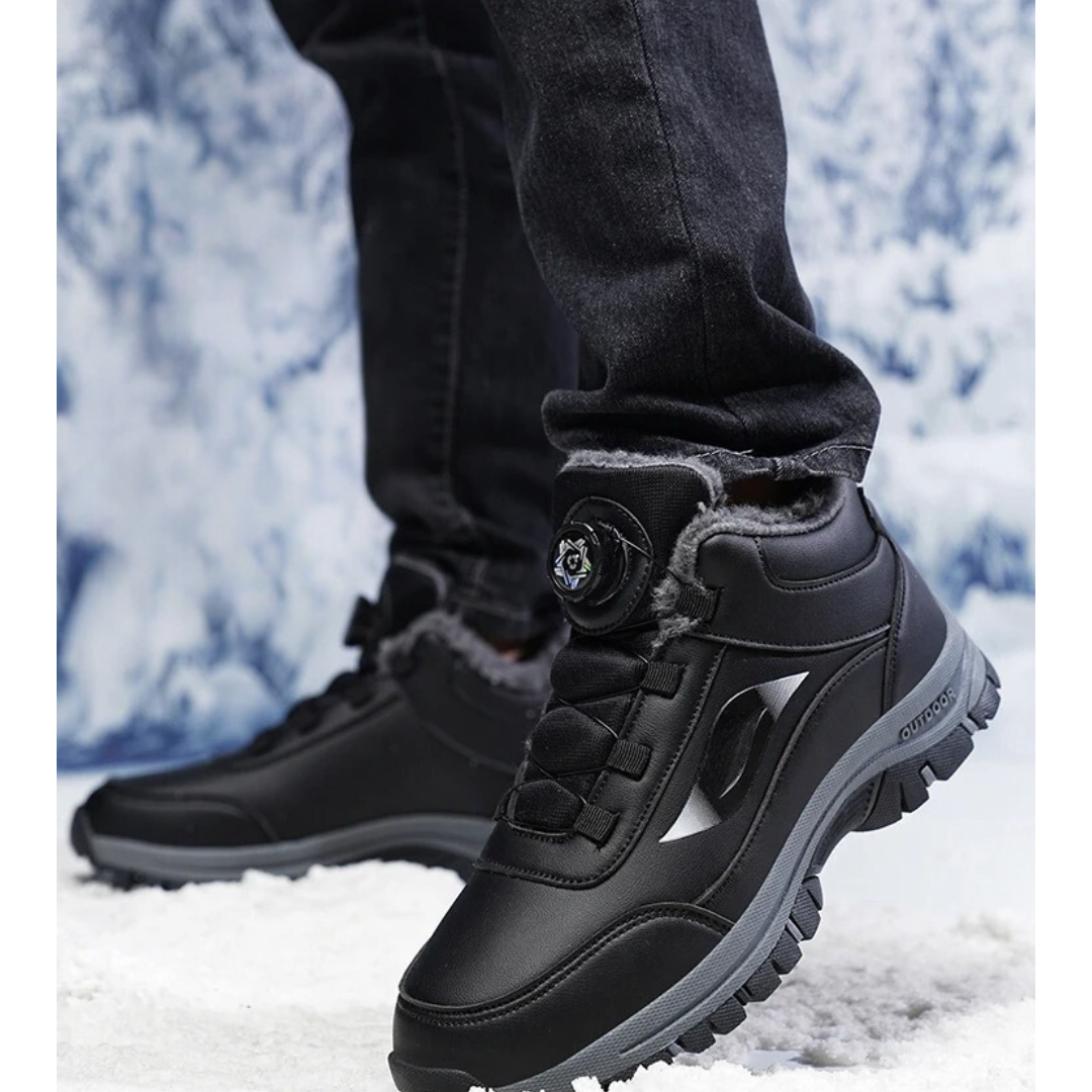 Waterdichte enkellaarzen met platte bodem van pluche