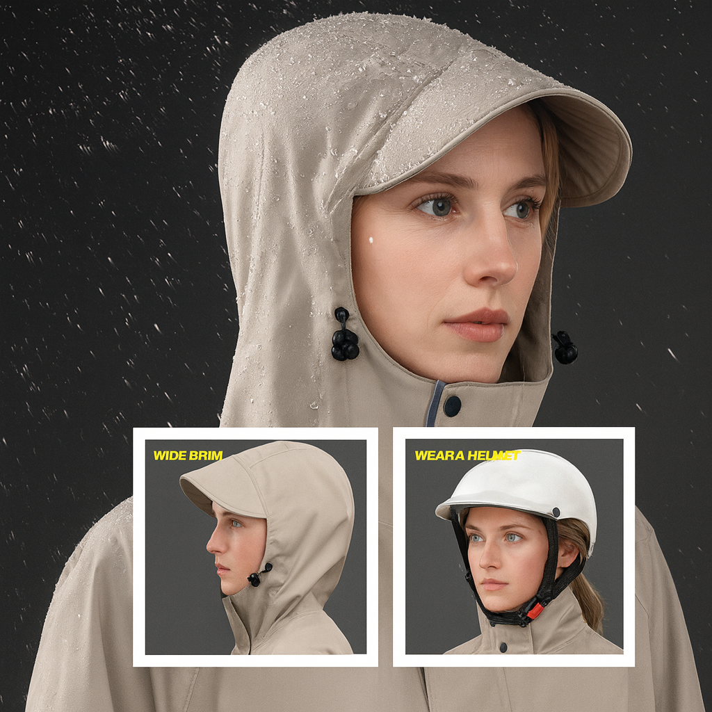 Unisex Regenjas Oversized Waterdicht Oxford voor Fiets, Motorfiets