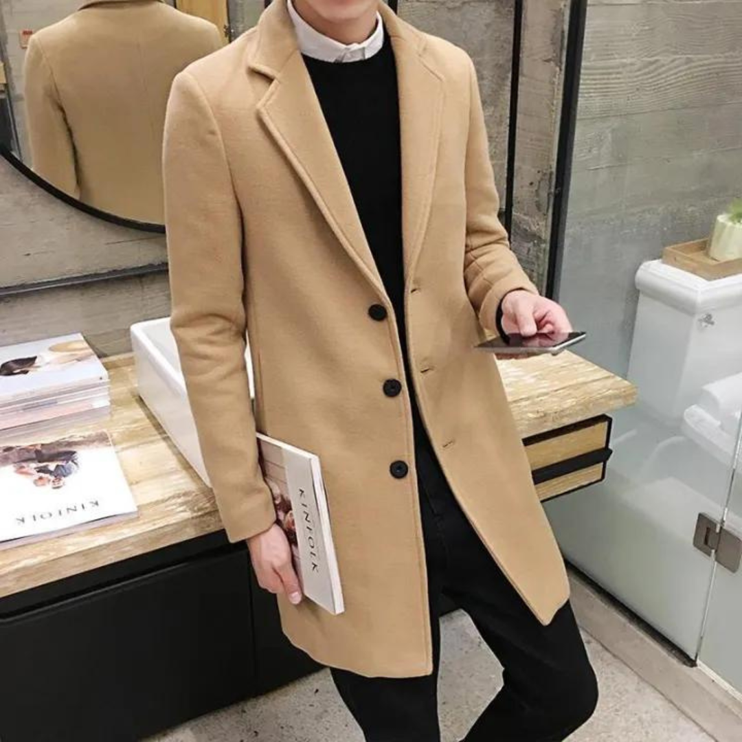 Slim Fit Winterjas Trenchcoat Voor Heren Business Style