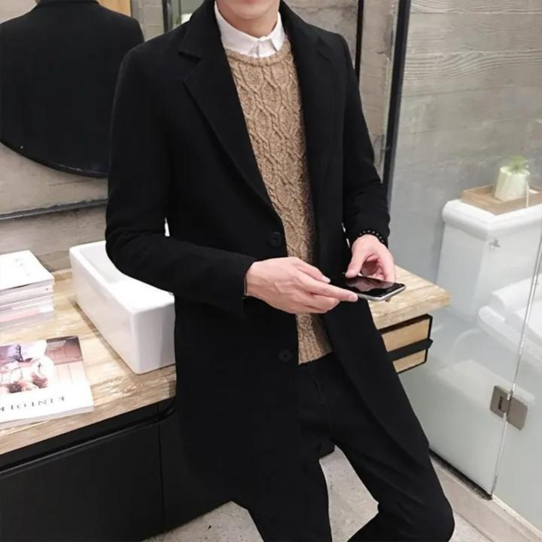 Slim Fit Winterjas Trenchcoat Voor Heren Business Style