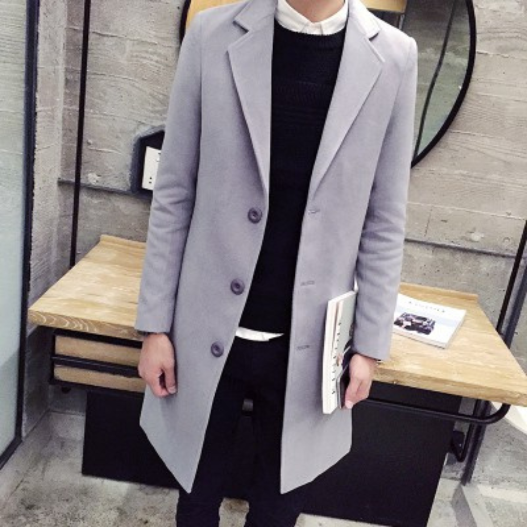 Slim Fit Winterjas Trenchcoat Voor Heren Business Style
