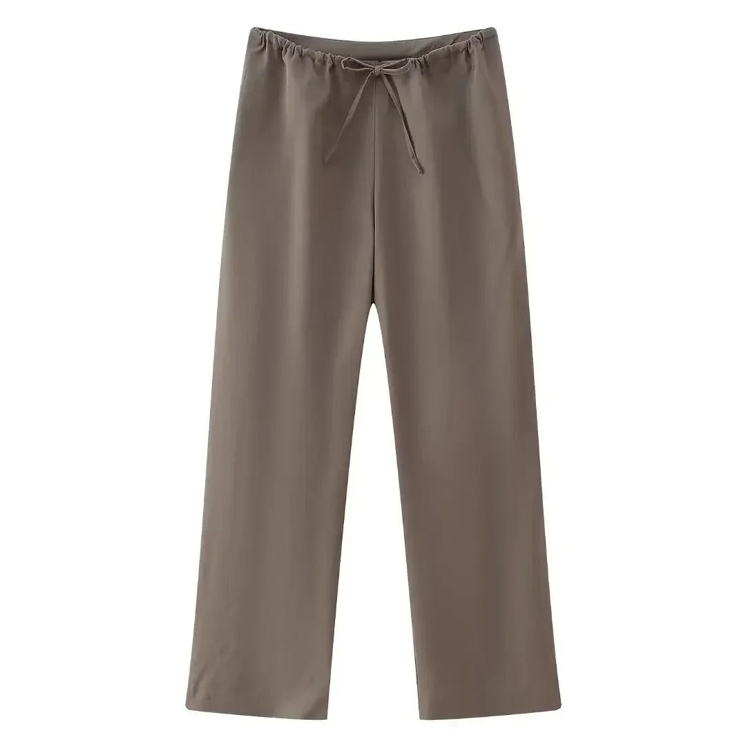 Dames Halter Hals Top & Rechte Broek Set