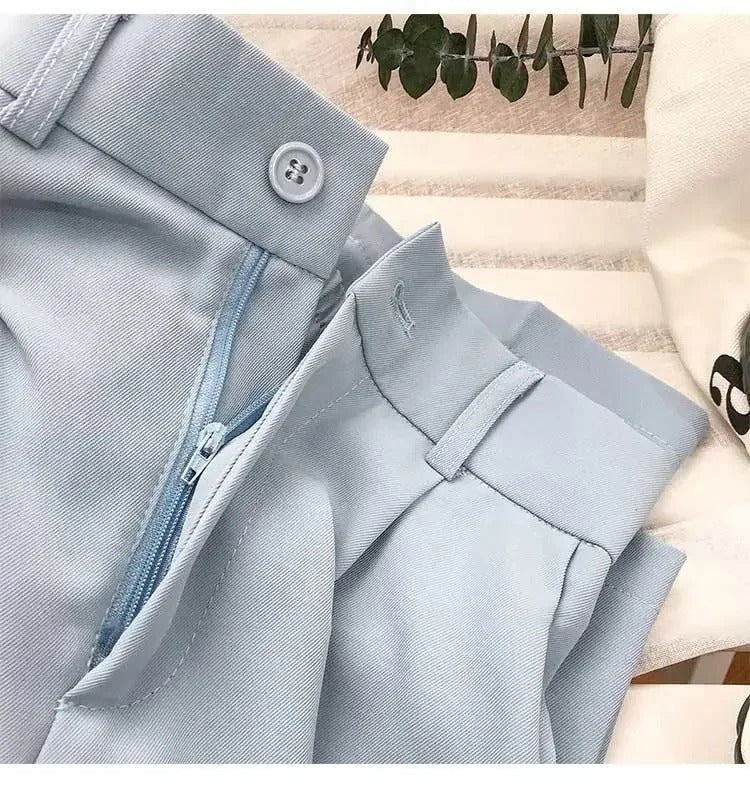 Elastische damesbroek met hoge taille