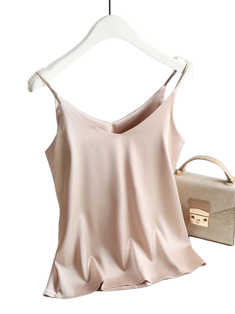 Dames Satijnen Zijden Look Tanktops
