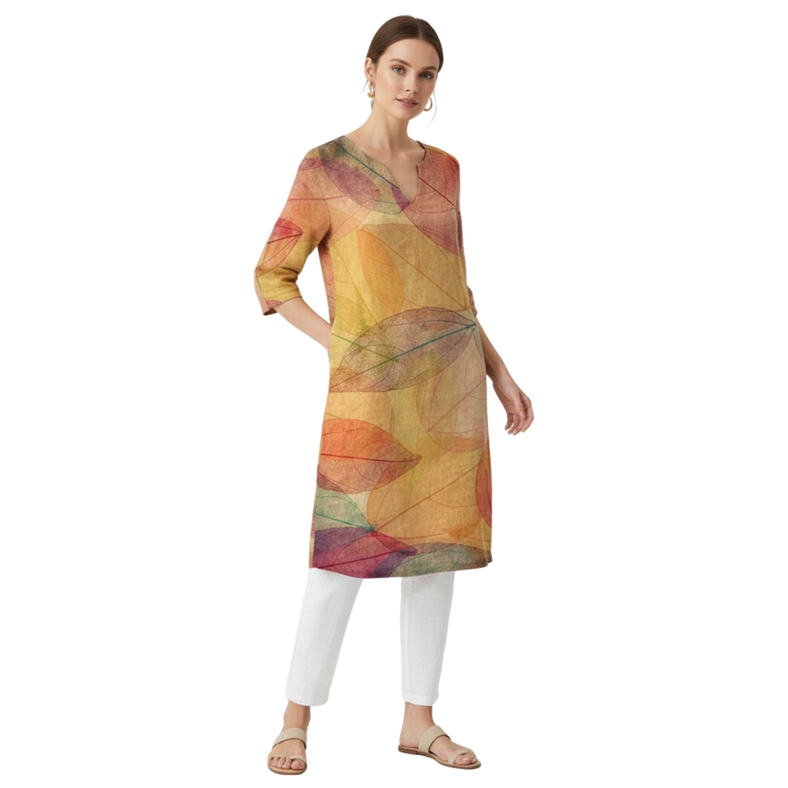 Vrouwen Midi-Jurk Bloemige Print Casual Stijl