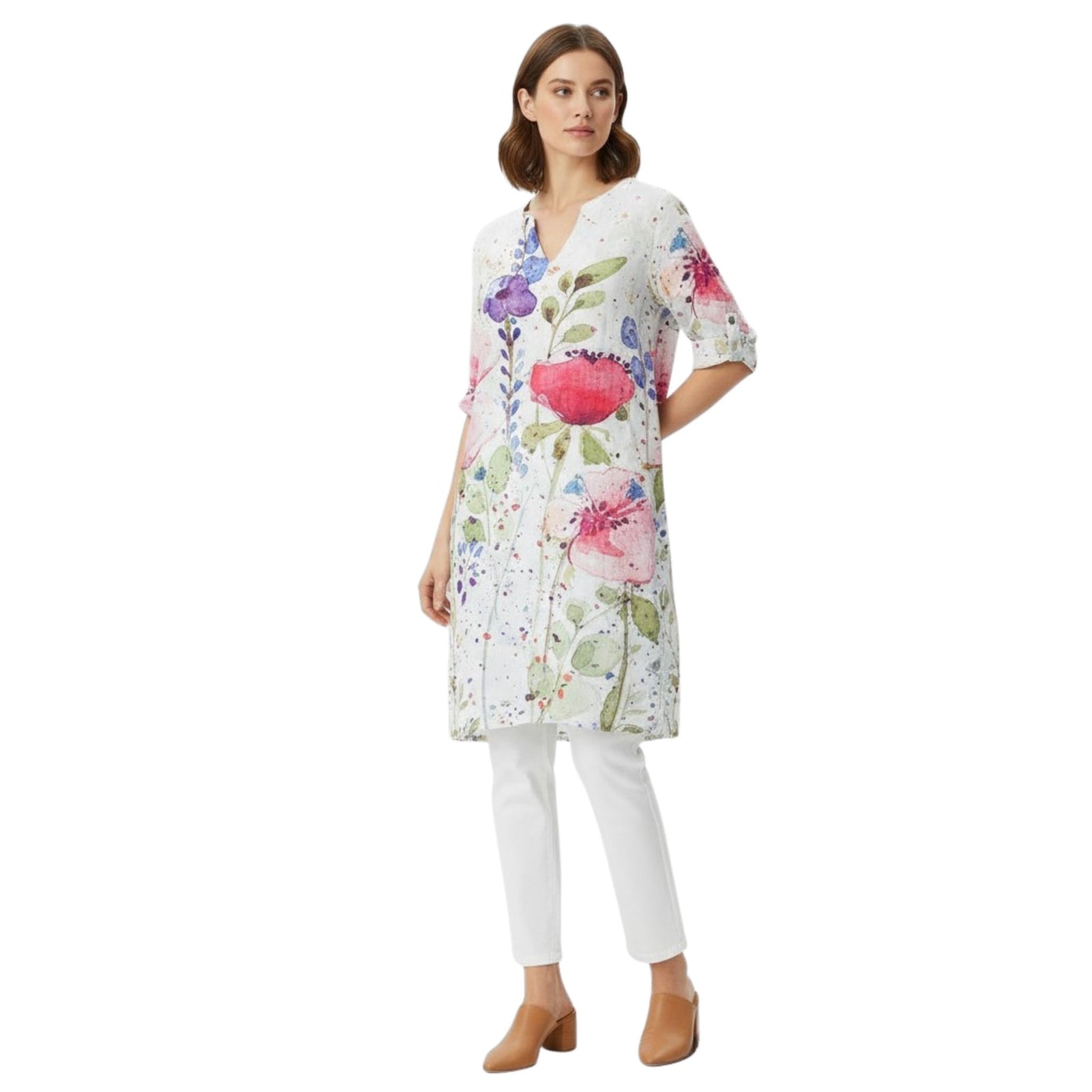 Vrouwen Midi-Jurk Bloemige Print Casual Stijl
