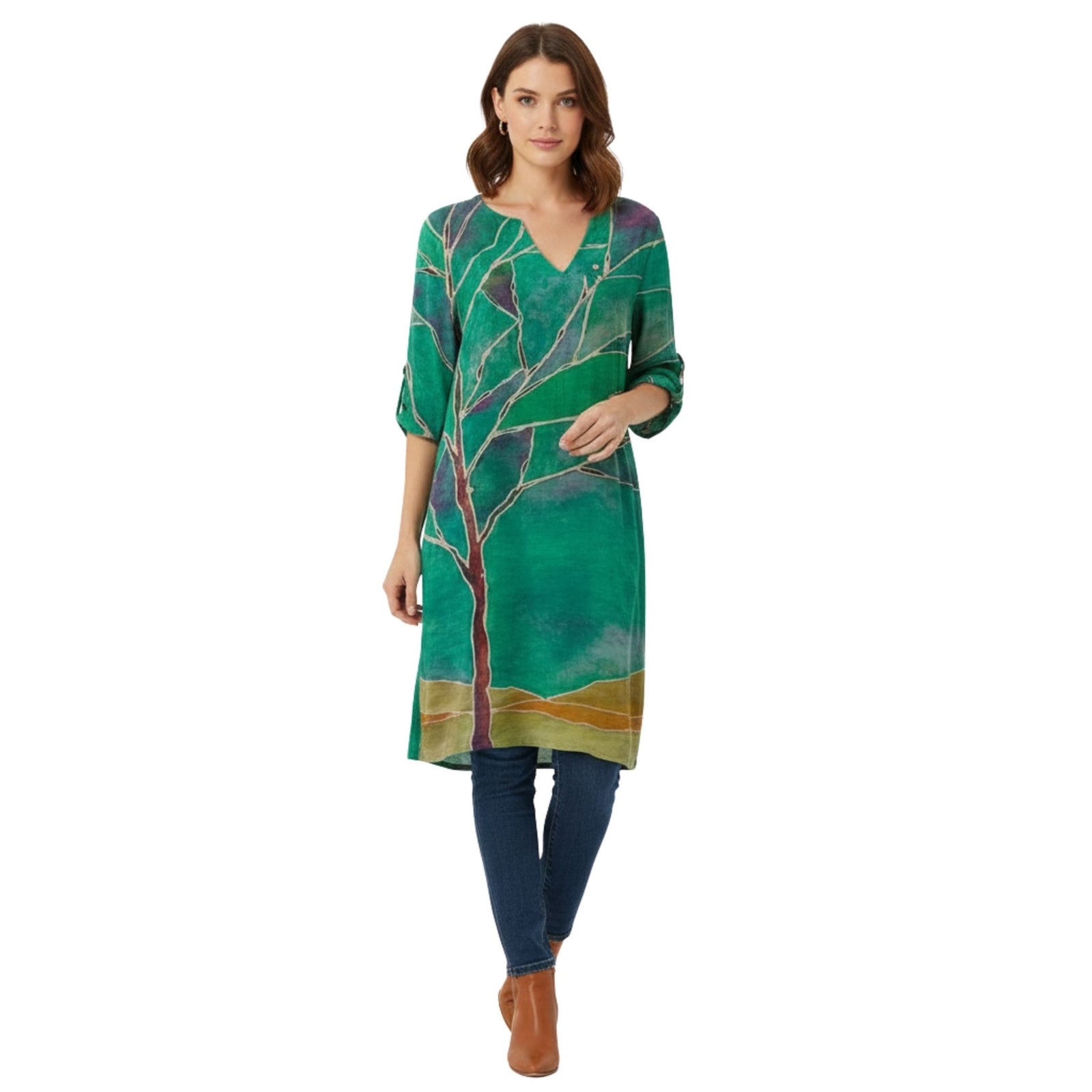 Vrouwen Midi-Jurk Bloemige Print Casual Stijl