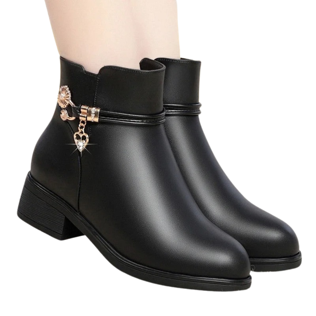 Zacht Vrouwen Rinestone Laarzen Leder Stijl