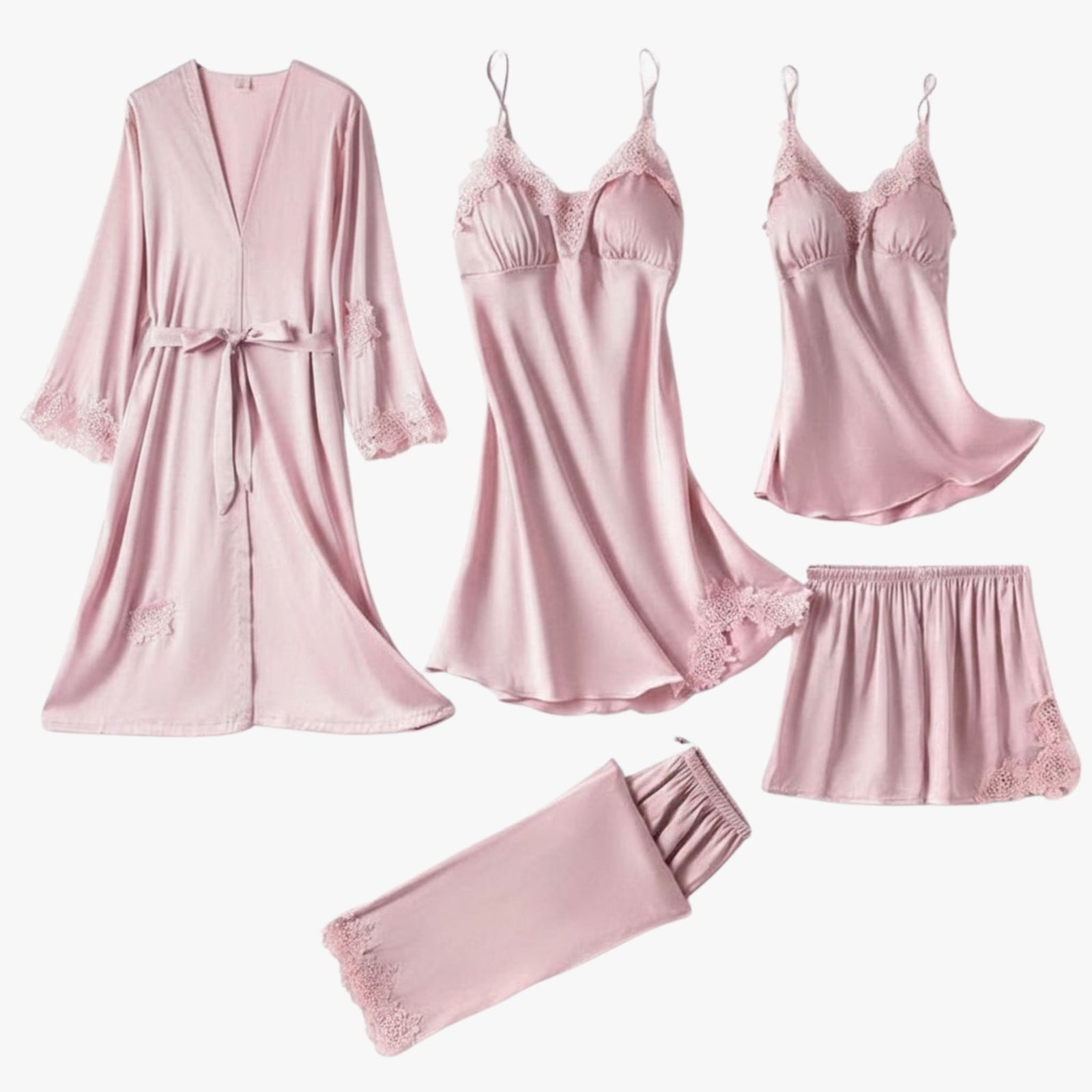 Zachte Zijde-look Stijl Pyjamaset